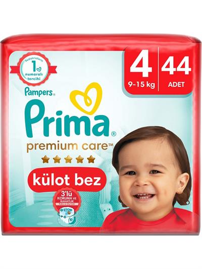 Prima Premium Care Külot Bebek Bezi 4 Numara 44 Adet Maxi İkiz Paket 