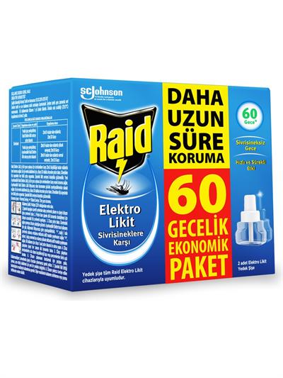 Raid Elektro Likit Yedek 60 Gece Promo Paket 42 ml