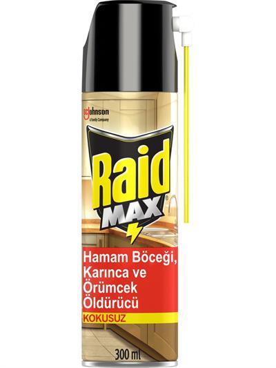 Raid Max Hamam Böceği, Karınca ve Örümcek Öldürücü Sprey