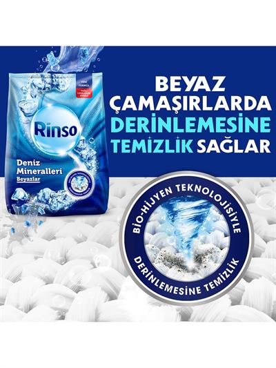 Rinso Toz Çamaşır Deterjanı Deniz Mineralleri Beyazlar İçin Derinlemesine Temizlik 6 KG