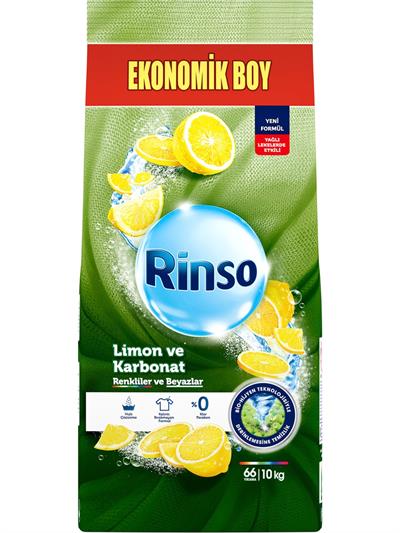 Rinso Toz Çamaşır Deterjanı Limon ve Karbonat Renkliler ve Beyazlar İçin 10 KG