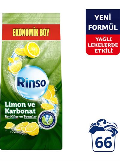 Rinso Toz Çamaşır Deterjanı Limon ve Karbonat Renkliler ve Beyazlar İçin 10 KG