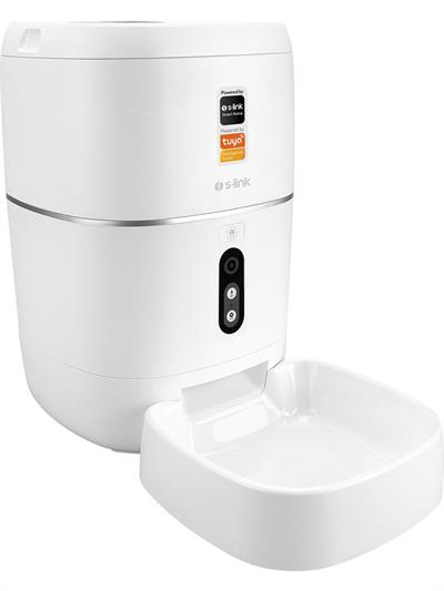 S-link SL-23 Otomatik Yem Kabı 3MP Kamerali Iki Yönlü Ses 6L Wifi Tuya Destekli Akıllı Kedi köpek Besleyici