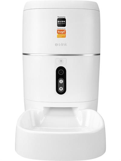 S-link SL-23 Otomatik Yem Kabı 3MP Kamerali Iki Yönlü Ses 6L Wifi Tuya Destekli Akıllı Kedi köpek Besleyici
