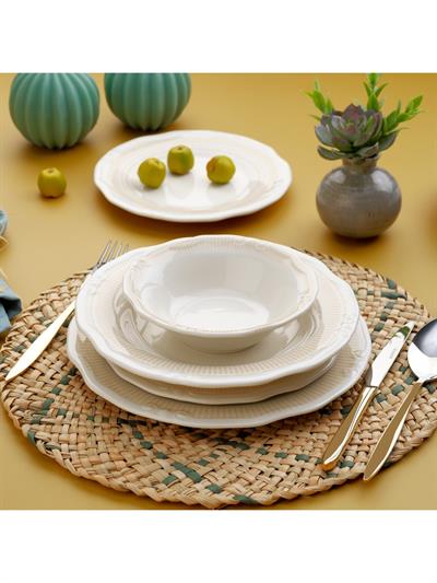 Schafer Nostalgia Yemek Takımı 24 Parça-Krem