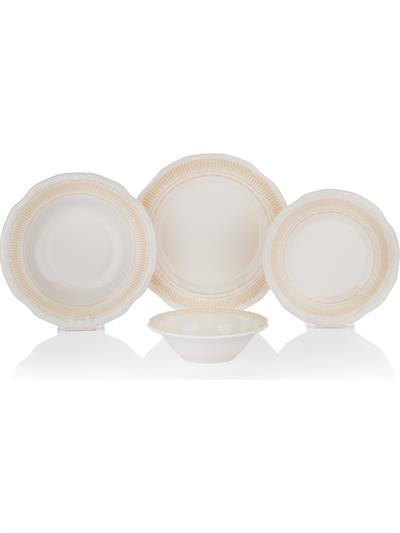 Schafer Nostalgia Yemek Takımı 24 Parça-Krem