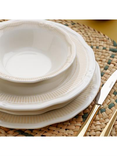 Schafer Nostalgia Yemek Takımı 24 Parça-Krem