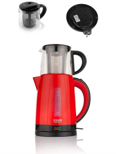 Schafer Optimal Pls Elektrikli Çay Makinesi Kırmızı