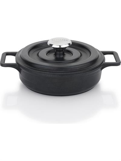 Schafer Pro Cast Mini Döküm Tencere Seti 5 Parça-Siyah