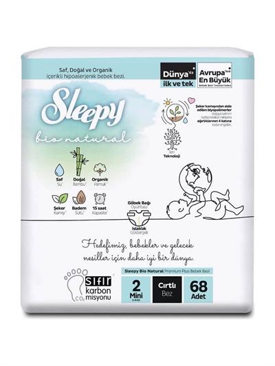Sleepy Bebek Bezi Bio Natural 2 Numara Mini 68li Jumbo Paket