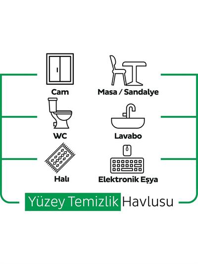 Sleepy Easy Clean Beyaz Sabun Katkılı Yüzey Temizlik Havlusu 3X100