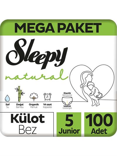 Sleepy Natural Külot Bez 5 Numara Junior Mega Fırsat Paketi 100 Adet