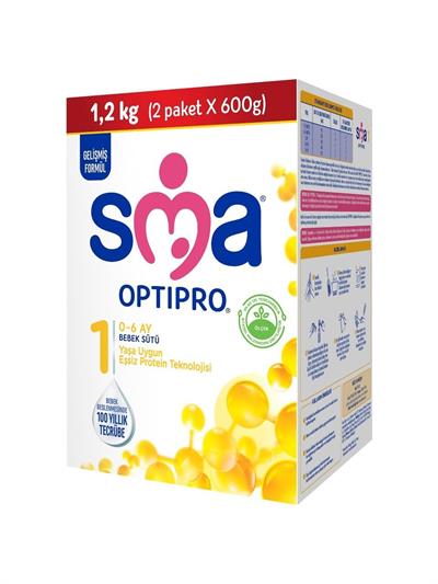 SMA Optipro 1 1200 gr (2X600g) / 0-6 Ay Bebek Sütü