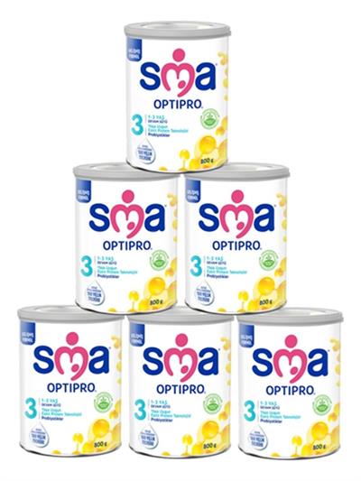 SMA Optipro 3 1-3 Yaş Bebek Devam Sütü 800 gr x 6 Adet