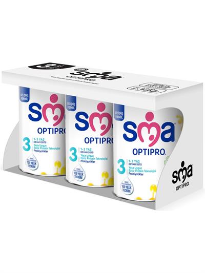 SMA Optipro Probiyotikli 3 1-3 Yaş Bebek Sütü 800 gr x 3 Adet