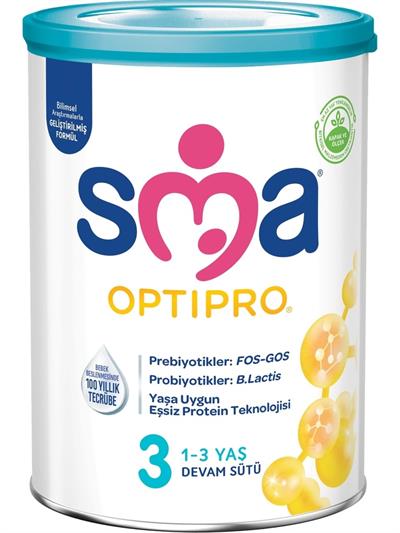 SMA Optipro Probiyotikli 3 800 gr 1-3 Yaş Devam Sütü