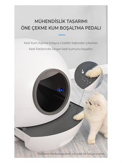 Smart Pro Akıllı Otomatik Kedi Tuvaleti , App Kontrol , Uv Temizleme SCT01