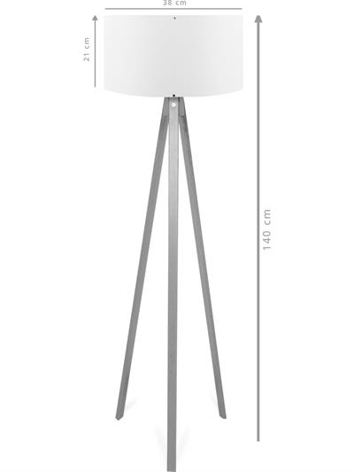 Takoz Göbekli Ahşap Üç Ayaklı Lambader