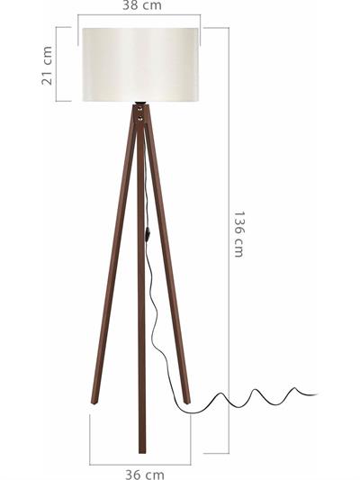 Tripod Lambader Ceviz Ayak Krem Şapka