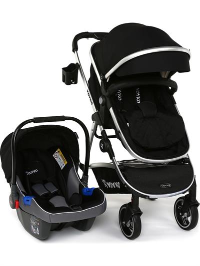 Yoyko City Seyahat Sistem Bebek Arabası 3 İn 1 Gri Silver