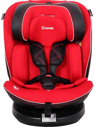 Yoyko Ultimate 360 ° Dönebilir Yatabilir 0-36 Kg Deri Oto Koltuğu ISOFIX/SIP/LATCH Gri