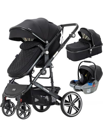 Yoyko Ultimate Travel Sistem Bebek Arabası 3 in 1 Gri Silver