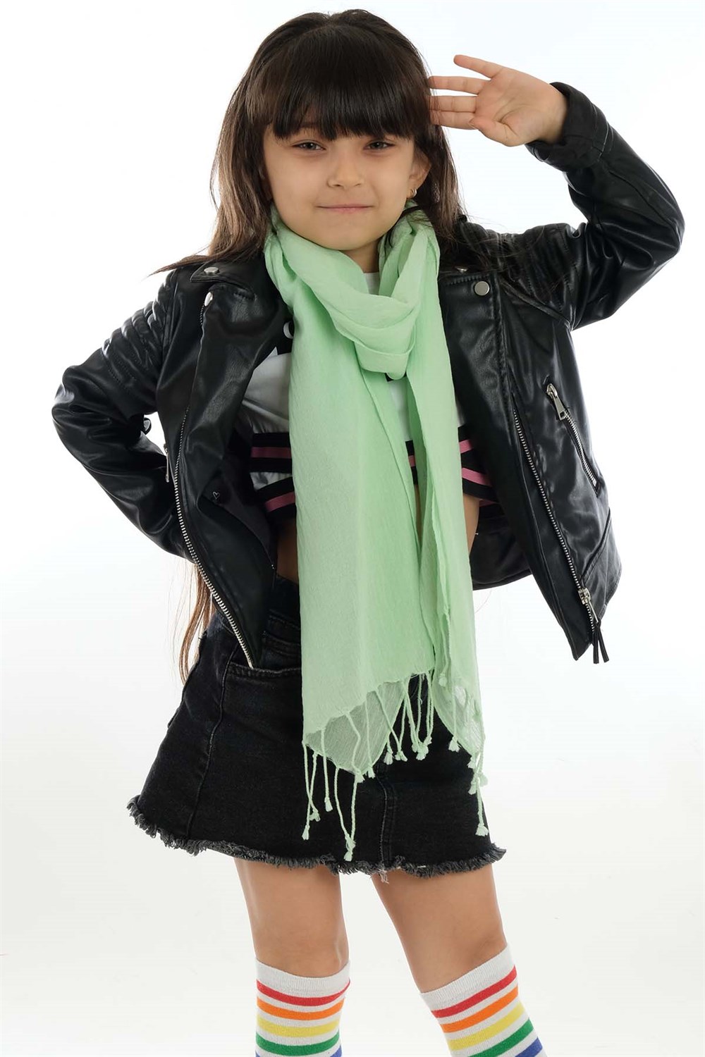 Açık Yeşil Çocuk Fular