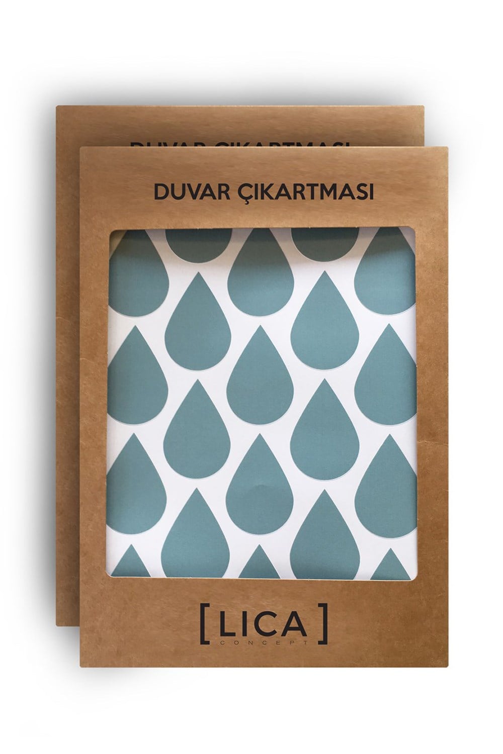Duvar Çıkartması Su Damlası Mavi