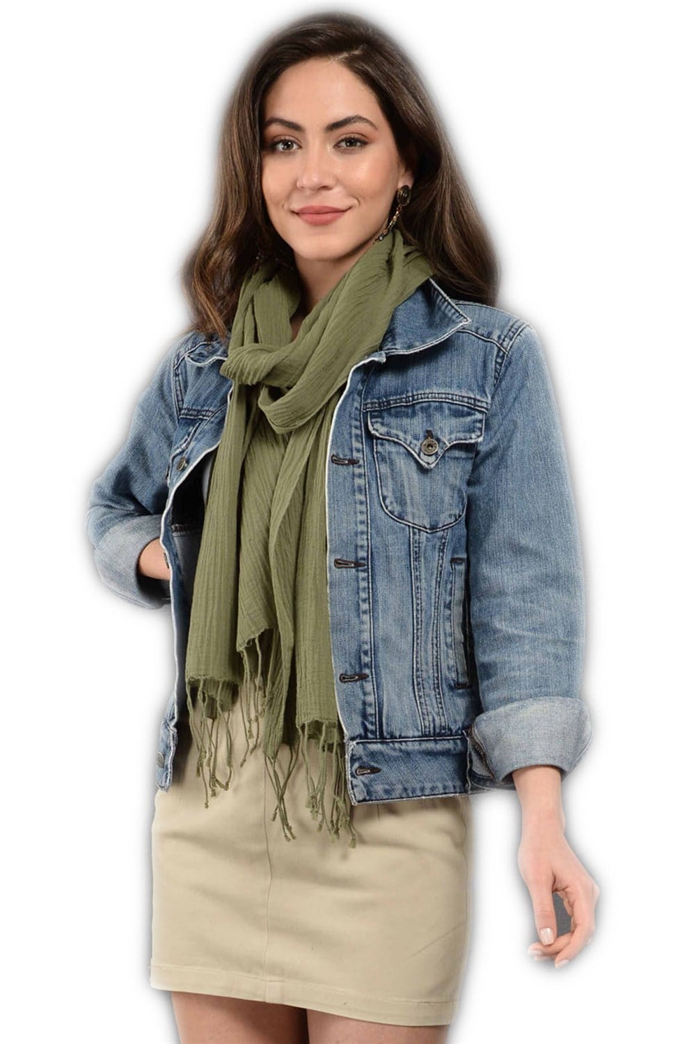 Dosimira Haki Yeşil Fular