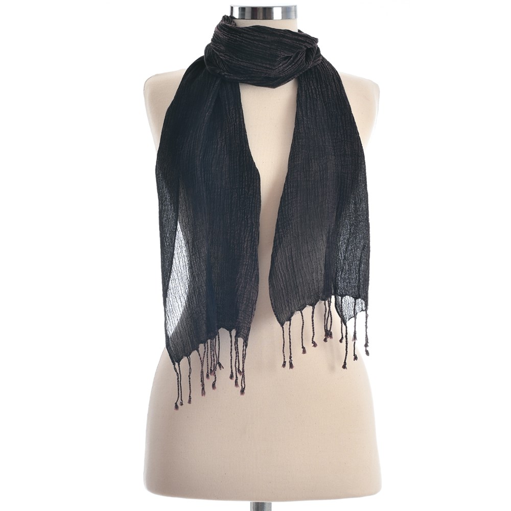 Koyu Mürdüm Fular - Dar Denim