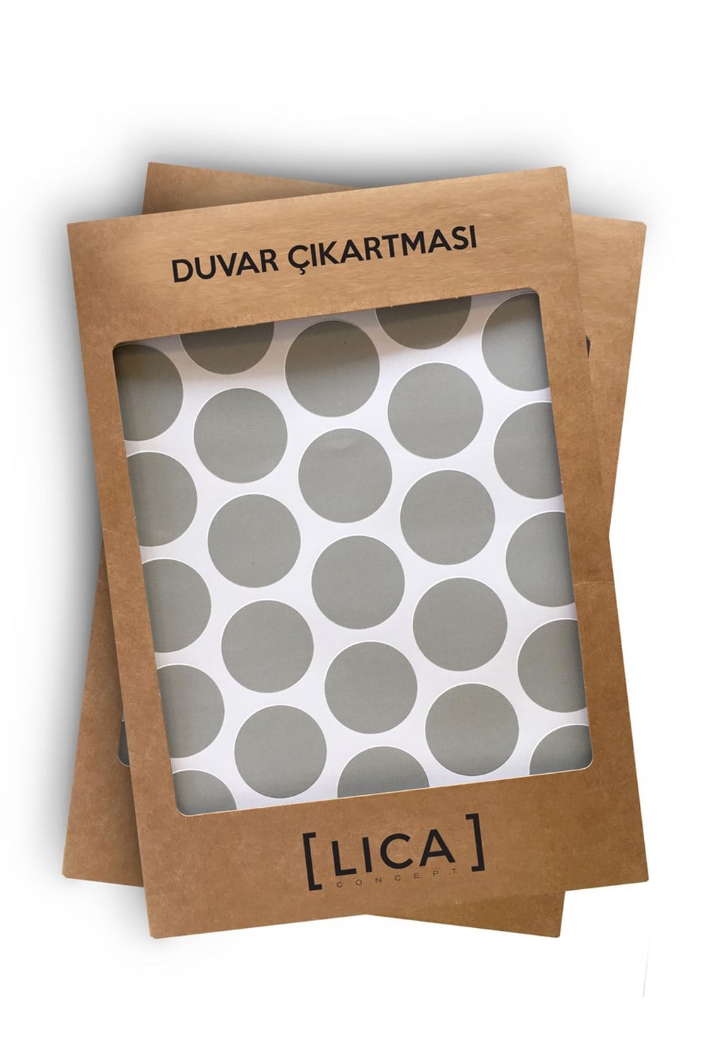 Duvar Çıkartması Puantiye Gri