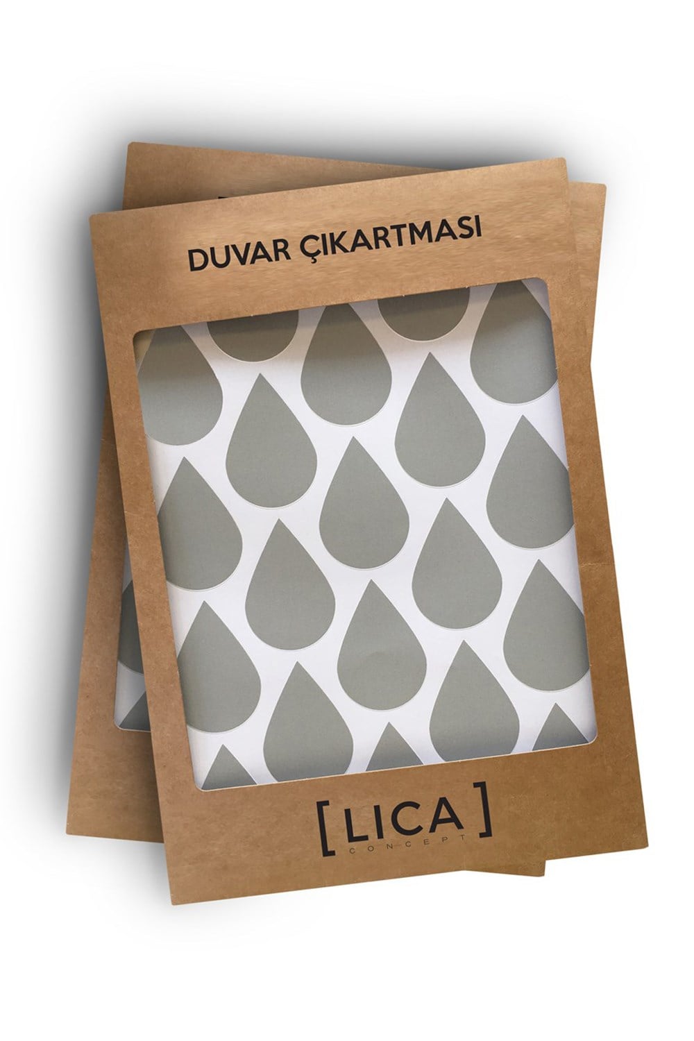 Duvar Çıkartması Su Damlası Gri