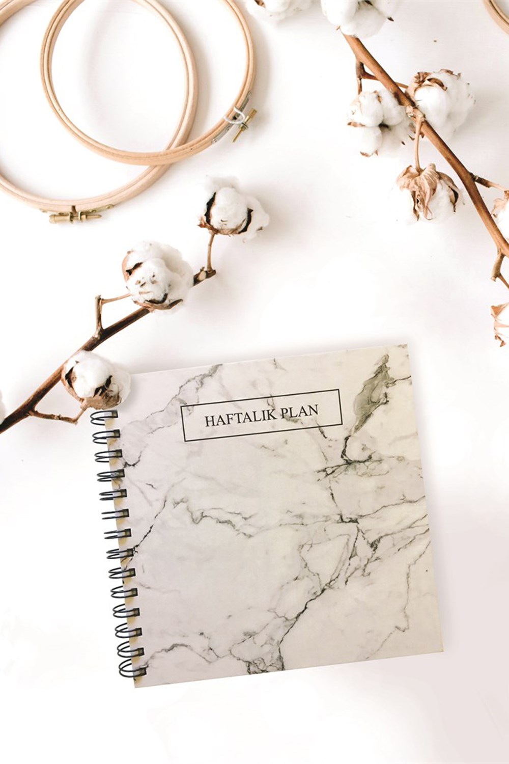 Haftalık Plan Beyaz Mermer