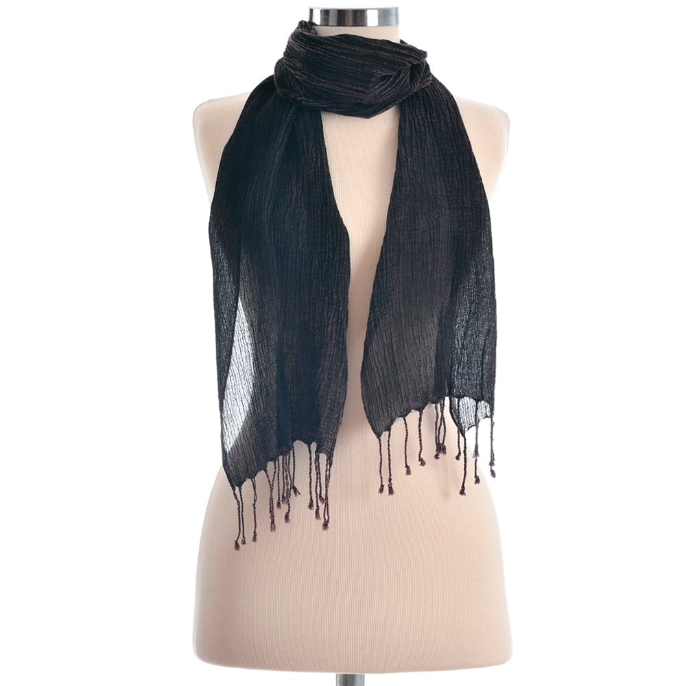 Koyu Mürdüm Fular - Dar Denim