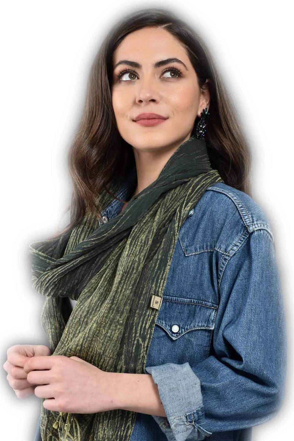 Nefti Yeşil Fular Denim