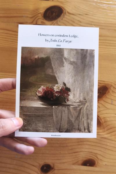 John La Farge Baskılı 11*15 cm 380gr Kuşe Kağıt Hediyelik Kart