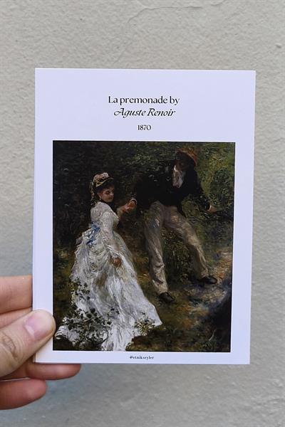 Renoir Baskılı 11*15 cm 380gr Kuşe Kağıt Hediyelik Kart