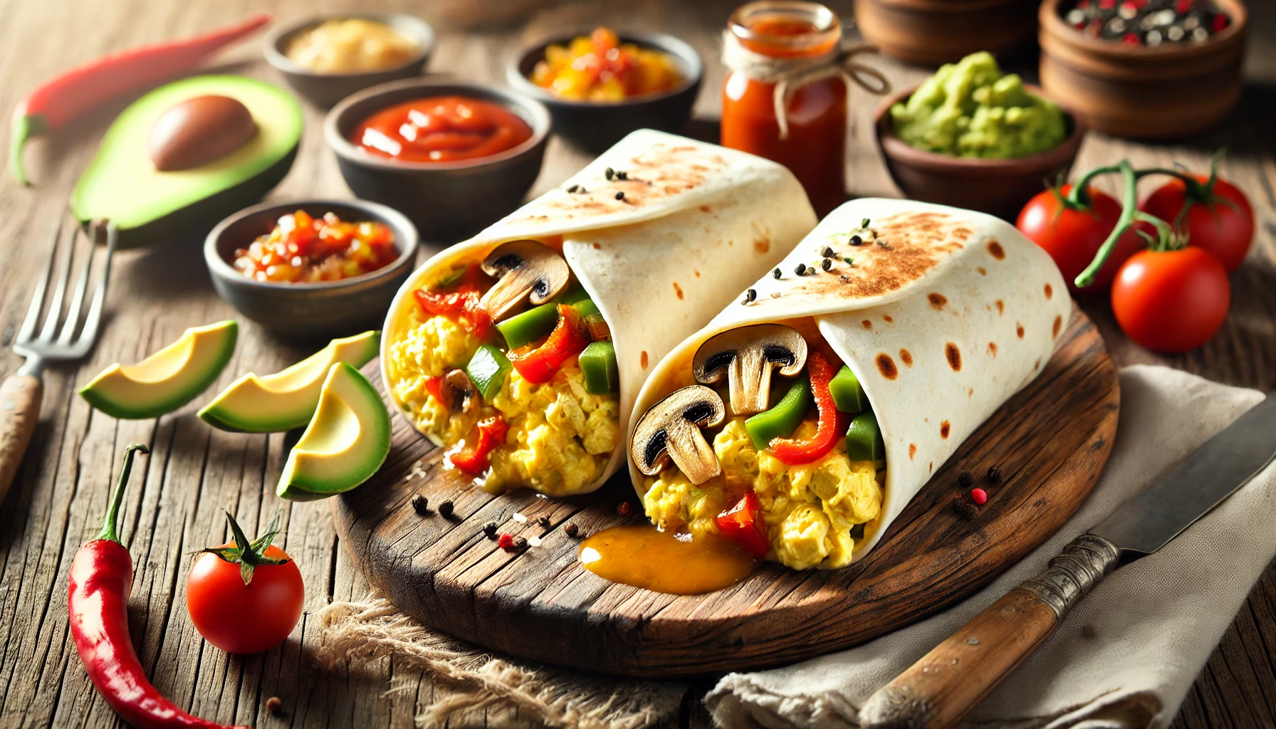 Tortilla ile Pratik Kahvaltı Burritosu