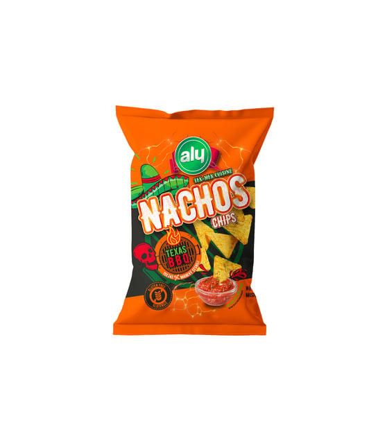 Aly BBQ Aromalı Glutensiz Nachos Cips 225 Gr (Koli)