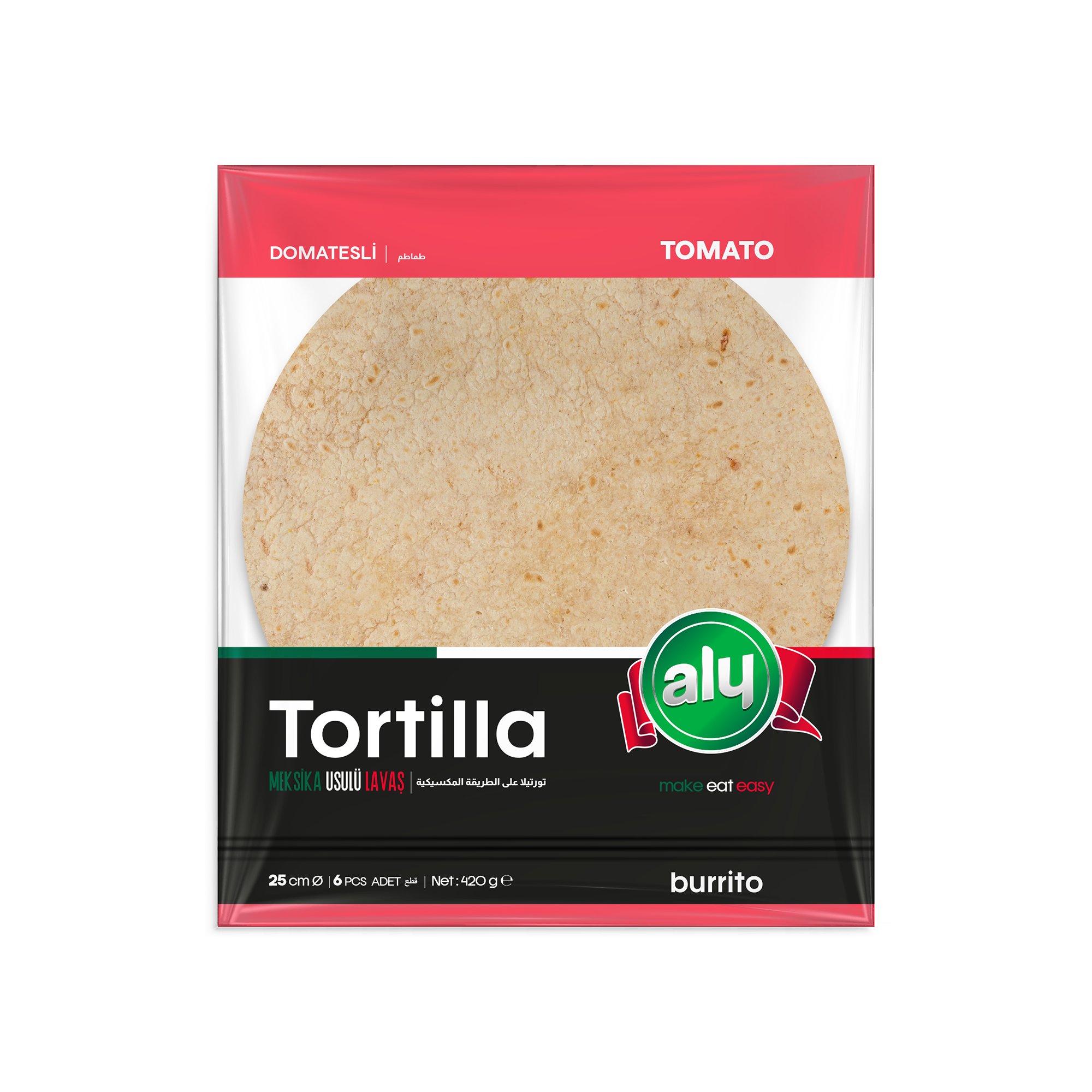 Aly Domatesli Tortilla 25 cm 6 'lı