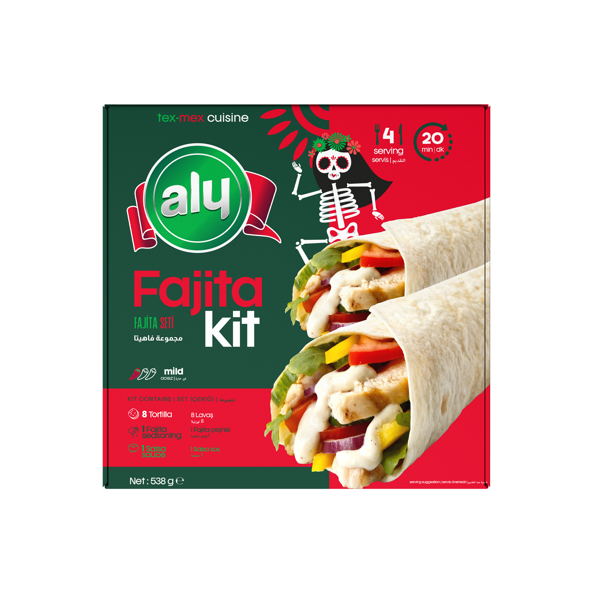 Aly Fajita Kit 538 Gr (Koli)