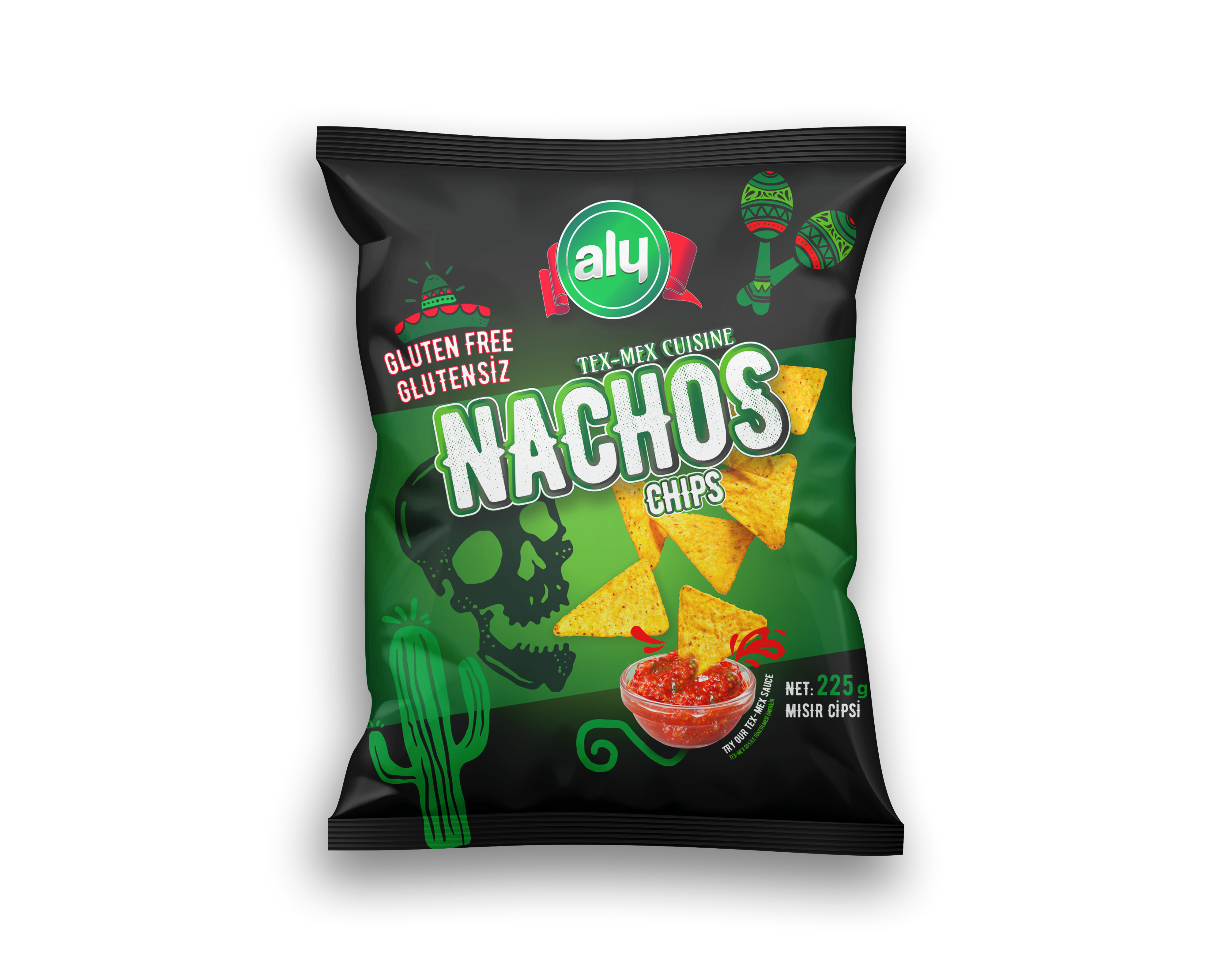 Aly Glutensiz Nachos Cips 225 Gr