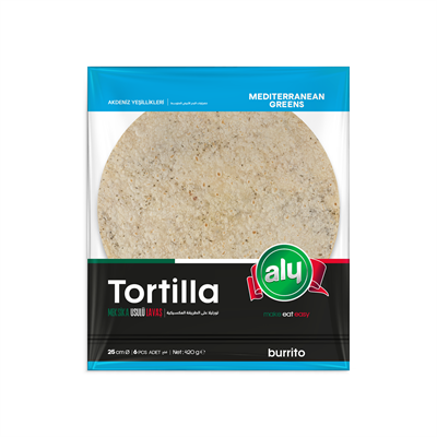 Aly Akdeniz Yeşillikleri Tortilla 25 cm 6' lı