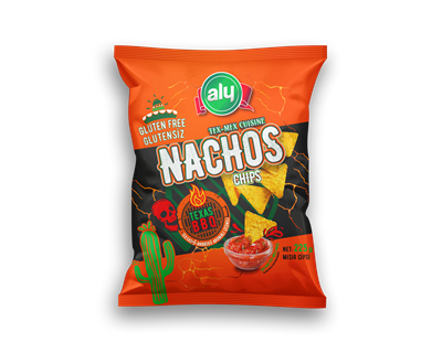 Aly BBQ Aromalı Glutensiz Nachos Cips 225 Gr