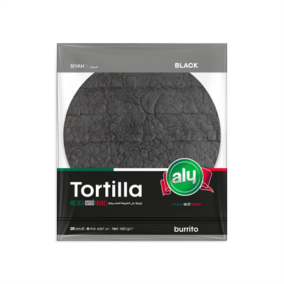 Aly Siyah Tortilla 25 cm 6' lı