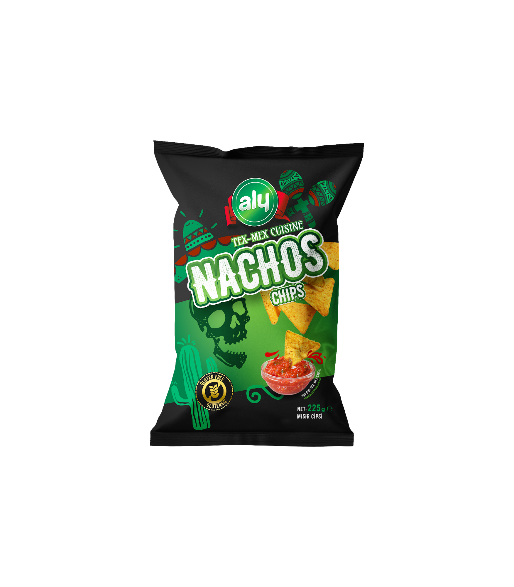 Aly Gluten-Free Nachos Chips 225 g (Carton)