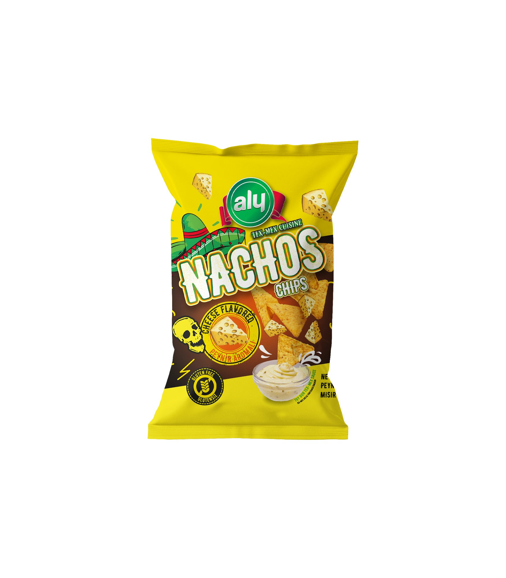 Aly Peynir Aromalı Glutensiz Nachos Cips 225 Gr (Koli)