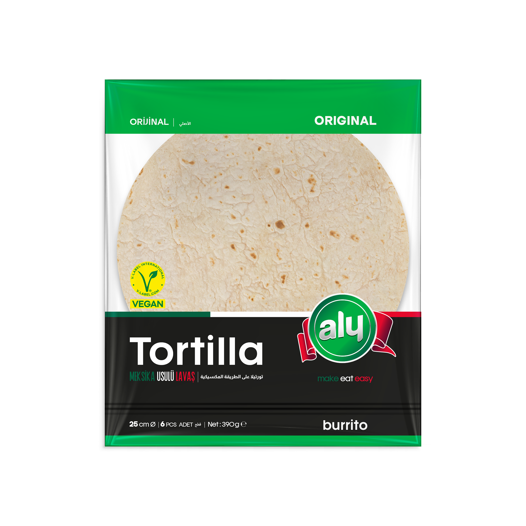 Aly Tortilla 25 cm 6' lı