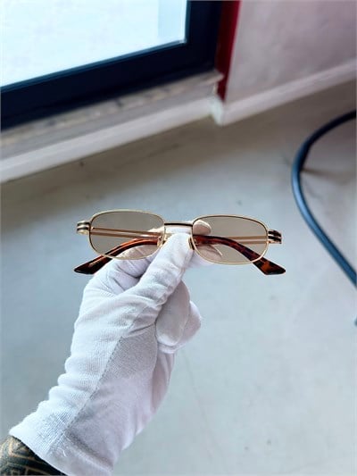 LOC - Gold/Krem UV-400 Korumalı Güneş Gözlüğü