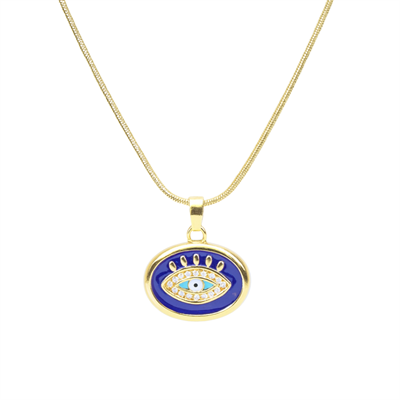 Lacivert Nazar Göz Kolye